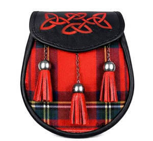 Sporran Escocés Ecológico con Diseño Celta y Bolsa de Cuero para Actividades al Aire Libre - Proveedor Golden Crown - Product Image 1