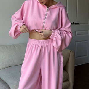 Ensembles de survêtements de sport d'été et d'automne de haute qualité, pull oversize ample, survêtements de jogging, ensembles de sweat-shirts à capuche et pantalons de jogging vierges - Product Image 4