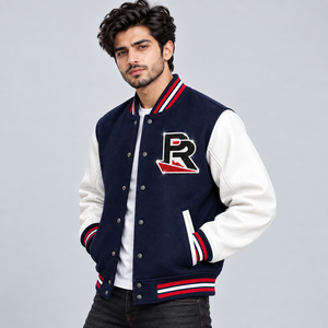 Blouson universitaire de cheerleading en coton personnalisé, confortable et tendance, nouvelle collection de streetwear de marque en gros avec services OEM ODM - Product Image 3