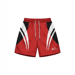 Conjunto de Primavera Personalizado para Hombre: Chaqueta con Cuello Vuelto y Bloques de Color, Pantalones Cortos con Cremallera, Ropa Exterior Transpirable de Poliéster, Cortavientos para Equipo - Product Image 4
