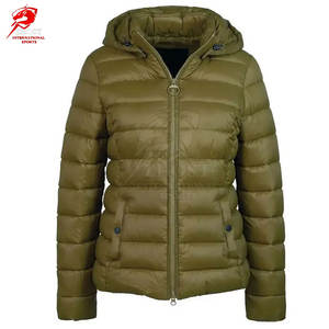 Slim Fit Seamless Women Puffer <b>Jackets</b> For Body Contouring <b>Workout</b> Supportive Ribbed Texture Winter Clothing - Product Image 3