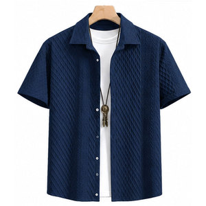 Vintage Fashion Cross-Border New Men's Printed <b>Patchwork</b> Short-Sleeved <b>Shirt</b> and Shorts Sports Set Trendy Casual Summer Outfit - Product Image 1