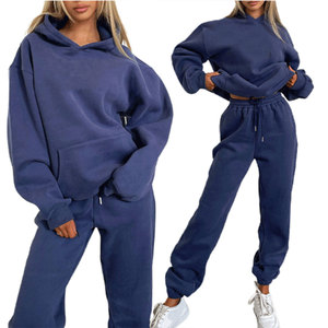 Survêtements amples et décontractés pour femmes, personnalisables avec logo, streetwear d'hiver de haute qualité, style baggy, sportswear élégant - Product Image 1