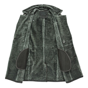 Manteau long en cuir de mouton pour homme 2026, double boutonnage, doublure en fausse fourrure, coupe-vent, veste décontractée d'hiver, col épais, ceinturé - Product Image 4