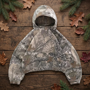 Sudadera con Capucha de Camuflaje para Hombre, Corte Regular, Transpirable, de Poliéster Tejido, Estilo Casual Otoñal con Diseño de Bolsillo - Product Image 2