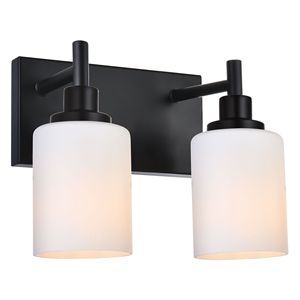 Modern Kitchen Bathroom <b>Light</b> Fixtures Black Wall <b>Sconce</b> with Milky White Glass Shade Vanity <b>Lights</b> for Modern Bathroom Vanities - Product Image 4