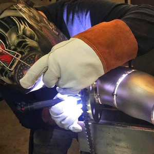 Guante de Bombero de Cuero Vacuno con Certificación CE, 11 oz, Forro de Aramida, Resistente a la Abrasión, para Soldadura TIG - Product Image 2