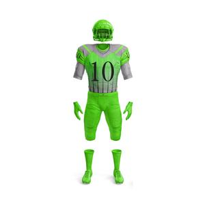 Uniforme de football américain personnalisé en gros 100% polyester comprend un pantalon en jersey appliqué XL ensembles de logos sublimés prix bon marché - Product Image 4