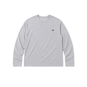 Camisetas de manga larga ligeras de color sólido para hombre, personalizadas, 100% algodón, informales, con cuello redondo, logotipo minimalista, estilo urbano relajado, OEM, ODM - Product Image 4