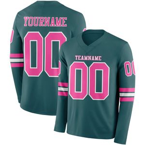 Jersey de Fútbol Americano Personalizado OEM de Manga Larga, Impresión Personalizada, Material de Spandex/Poliéster, Nombre del Equipo Personalizado - Product Image 4