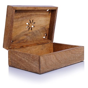 Boîte à chapelet artisanale en bois de manguier écologique Aqdus Saleem avec feuille d'or et coffret cadeau - Cadeau religieux en gros - Product Image 6