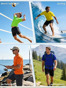 Paquete de 4 Camisetas de Protección Solar para Hombre, Manga Corta, Protección UV UPF 50+, Secado Rápido, para Pesca y Senderismo - Product Image 5