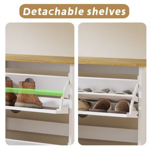 Scarpiera autoportante con 4 cassetti ribaltabili e ripiano regolabile, organizer per ingresso/corridoio - Product Image 6
