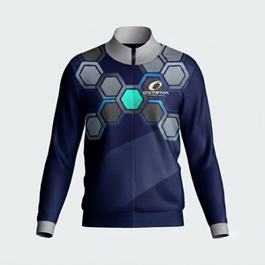 Chaqueta de Lona Estilo Diseñador de Moda para Hombre, Corte Regular, Estilo Urbano, Cuello Alto con Cremallera, Resistente al Viento, Transpirable, Color Sólido en la Parte Delantera - Product Image 4