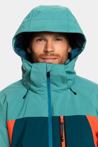 Chaqueta Acolchada con Capucha para Hombre, Ecológica, Estilo Urbano, con Bloques de Color, Impermeable, para Invierno, con Relleno de Poliéster y Cierre de Cremallera - Product Image 3
