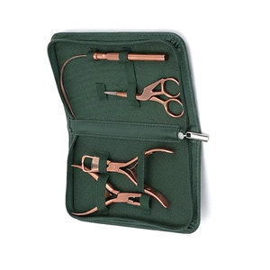 Kit professionnel d'outils pour extensions de cheveux 4 pièces : pinces en acier inoxydable, aiguille à boucle, ciseaux pour salon de coiffure professionnel - Product Image 6