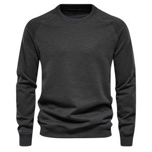เสื้อสเวตเชิ้ตผู้ชาย คอกลม สีพื้น ลำลอง แขนยาว ทรงพอดีตัว - Product Image 2