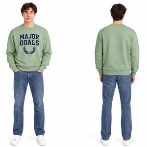 Sudadera de cuello redondo Major Goals para hombre, corte regular, de algodón, informal, para otoño, con estampado de letras y logotipo frontal - Product Image 4