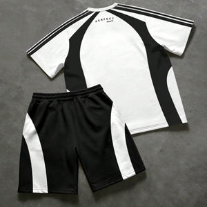 Ropa para Hombre, Nuevo Estilo 2026, Conjuntos de Camisetas Negras para Hombre, Conjuntos Deportivos para Hombre, Ropa Casual de Dos Piezas, Conjuntos de Verano, Logotipo Personalizado - Product Image 3