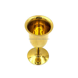 4.5 "authentique verre à vin en laiton élégant fort Thai Factory 50 + Years Parfait pour servir des cocktails au vin et des boissons spéciales - Product Image 2