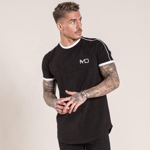 T-shirt pour homme, style actuel, nouveau design, 100% coton, streetwear, logo imprimé sur mesure, coupe ample, prix de gros. - Product Image 3
