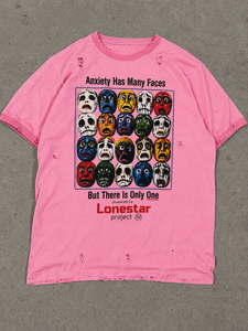 Custom Distressed Ringer T Shirt Men Regular Fit <b>Graphic</b> Print 100% Cotton 300g Fleece <b>Vintage</b> Washed Streetwear <b>Tee</b> OEM ODM - Product Image 3