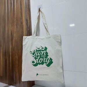 Wholesale Parvaaz Exports Llp Fashion Eco Friendly Cotton <b>Canvas</b> Medium Tote Bag Letter Custom Printed Reusable Shoulder Strap - Product Image 3