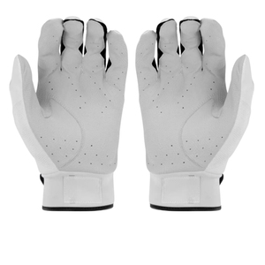 Gants de frappeur personnalisés légers en Spandex/Polyester blancs et noirs pour droitiers, adultes, paires, pour baseball et softball - Product Image 5