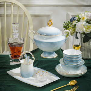 Vaisselle en Offre Spéciale Ensembles d'assiettes à dîner de luxe Usine en Chine Vaisselle Porcelaine Européenne Vaisselle et Assiettes Ensemble de vaisselle - Product Image 3