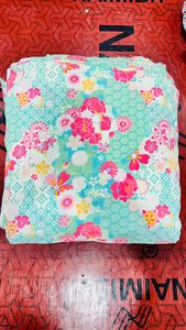 Tela de Algodón con Estampado Floral Hermoso en Verde Mar, Orgánica, Ecológica, Absorbente de Humedad, Transpirable, Ligera, Tejida Peinada - Product Image 3