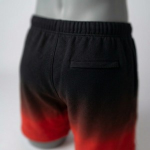 Shorts décontractés et sportifs pour hommes, personnalisés OEM, noir et rouge dégradé, avec cordon de serrage et taille élastique, style streetwear, été 2026 - Product Image 6
