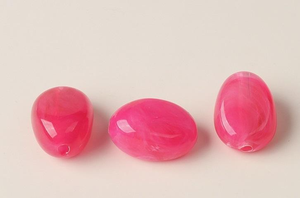 Perles plates ovales géométriques colorées simples 8*18mm, imitation pierre naturelle, en résine, pour bijoux DIY et artisanat en résine - Product Image 2
