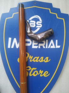 Bastón de latón completo con diseño de cara de hombre negro Bastón de caminar decorativo de latón macizo con mango de madera para senderismo - Product Image 3