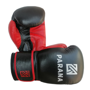 ถุงมือชกมวยฝึกซ้อมระดับมืออาชีพ หนังแท้ ระบบ Powerlock แบรนด์ส่วนตัว Parana Sports ขนาดมาตรฐานสำหรับศิลปะการต่อสู้ - Product Image 1