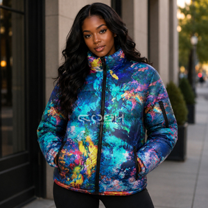 Cosh International High Quality Custom Polyester Sublimated Puffer <b>Jacket</b> for <b>Men</b> & Women Hooded Cotton <b>Filled</b> Winter Coat - Product Image 3
