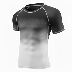 Wholesale New Custom Men's Rash Guard <b>Surfing</b> Diving Shirts Full Sleeve Eco-Friendly Quick Dry Compression Breathable - Product Image 2