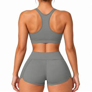 <b>Women's</b> Gym <b>Shorts</b> And Sport Bra <b>women</b> Fitness Wear <b>Shorts</b> Sexy Sports Bra - Product Image 2