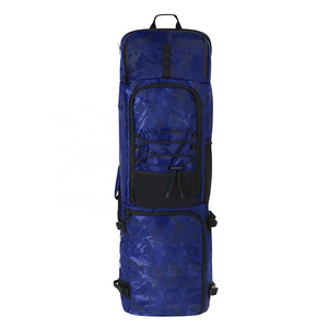 Sac de sport en nylon bleu avec poches zippées et poignée de transport - Product Image 4
