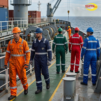 Combinaison ignifuge FR antistatique, certifiée anti-arc électrique, haute visibilité orange, réfléchissante, conforme aux normes NFPA 2112 et EN ISO 11612, pour le travail dans l'industrie pétrolière et gazière.