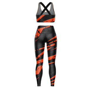 Ensemble de yoga et fitness 2 pièces pour femmes : Soutien-gorge de sport et legging imprimés par sublimation – Vêtements décontractés de sport et de gym en gros - Product Image 6