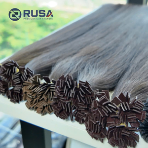 Extensions de cheveux Rusa Hair en gros, pointe plate normale, cheveux vierges vietnamiens, texture lisse/ondulée/bouclée, qualité supérieure personnalisée - Product Image 4