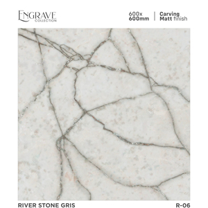 Luxury Decorative <b>Matt</b> Carving Porcelain Tiles 600X600MM 24X24 Vitrified Ceramic <b>Floor</b> Tiles for Modern Interior - Product Image 1