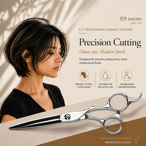 Tijeras Profesionales para Cabello QORVEX INSTRUMENTS de 6.3 Pulgadas, Acero Inoxidable VG10, Modelo 461, Corte Recto y Deslizante de Lujo - Product Image 2