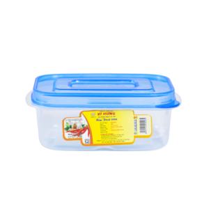 Contenedor de almacenamiento de plástico Rectangular portátil, tapa impermeable a prueba de fugas para llevar alimentos frescos, cocina, oficina, escuela, al aire libre - Product Image 4