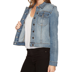 Women <b>Denim</b> <b>Jacket</b> High Quality <b>Long</b> Sleeve Casual Popular Styles Regular Wear Quick Dry & Breathable <b>Denim</b> <b>Jacket</b> Women's - Product Image 4