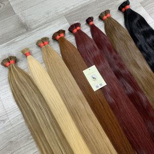 ผมต่อแบบมนุษย์เคราตินแบบปลายแหลมผมต่อแบบเส้นผมเป็นเส้นเดี่ยวพร้อมหนังกำพร้าสีสดจากเวียดนาม - Product Image 2