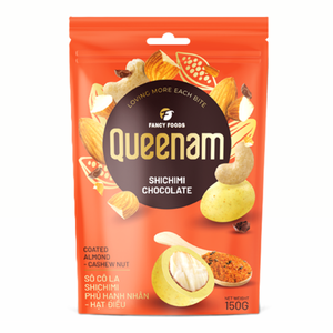 Meilleures ventes : Dragées chocolatées HALAL OEM/ODM, amandes et noix de cajou enrobées de chocolat Shichimi, 150g, prix de gros, snacks, bonbons - Product Image 1