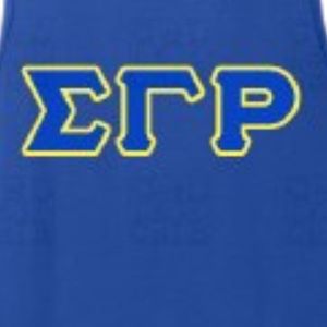Camiseta sin mangas ajustada con apliques Sigma Gamma Rho, azul, para mujer, camiseta de hermandad con letras griegas, top deportivo informal, personalizado para universidad - Product Image 5