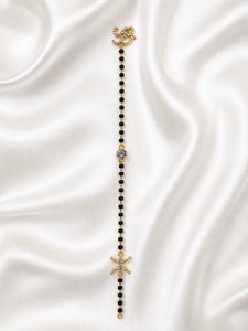 Mangalsutra tendance avec diamants cultivés en laboratoire sertis à griffes, certificat IGI, or jaune massif, style classique pour femme, bijoux de mariage - Product Image 3
