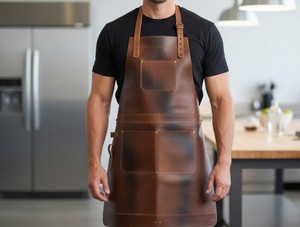 Tablier de luthier en cuir durable pour la fabrication de violons et de guitares, équipement professionnel pour atelier de réparation d'instruments LPN-0278 - Product Image 1